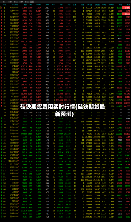 硅铁期货费用实时行情(硅铁期货最新预测)-第2张图片