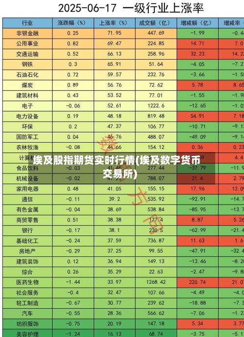 埃及股指期货实时行情(埃及数字货币交易所)-第2张图片